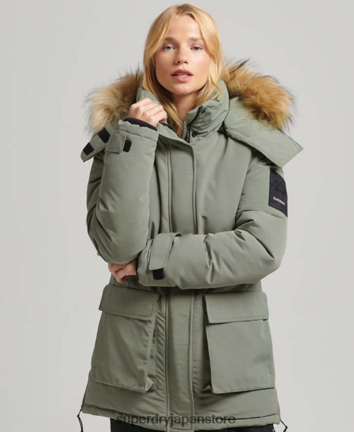 Superdry コート女性用 美品 【値下げ】 Superdry Jacket Womens 12 Gray Ouffer Hoody Parka | eBay