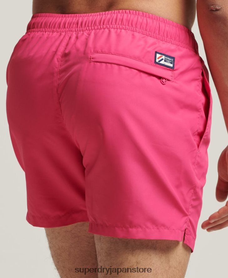 コードエッセンシャル 15 インチ リサイクル スイムショーツ 男性 Superdry 衣類 ピンク 2J62PZ435