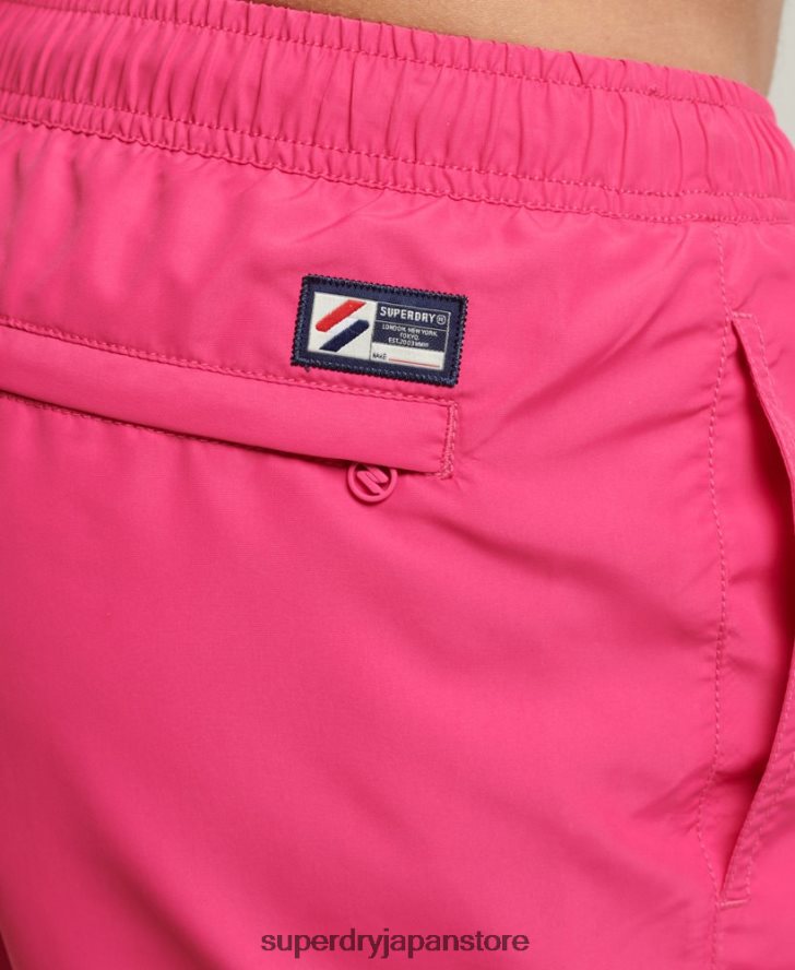 コードエッセンシャル 15 インチ リサイクル スイムショーツ 男性 Superdry 衣類 ピンク 2J62PZ435