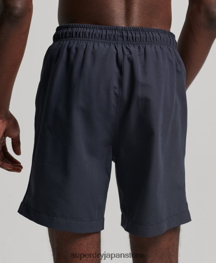 コアスポーツ 17 インチ リサイクル スイムショーツ 男性 Superdry 衣類 海軍 2J62PZ392