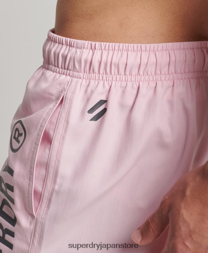 コアスポーツ 17 インチ リサイクル スイムショーツ 男性 Superdry 衣類 ピンク 2J62PZ405