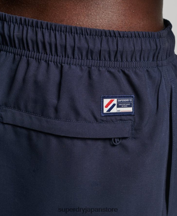 アップリケ 19 インチ リサイクル スイムショーツ 男性 Superdry 衣類 海軍 2J62PZ409