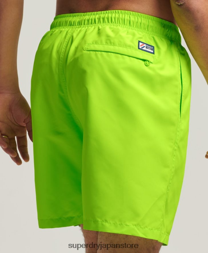 アップリケ 19 インチ リサイクル スイムショーツ 男性 Superdry 衣類 緑 2J62PZ416