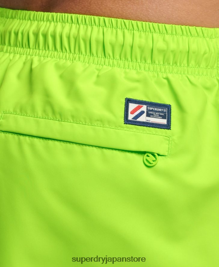 アップリケ 19 インチ リサイクル スイムショーツ 男性 Superdry 衣類 緑 2J62PZ416