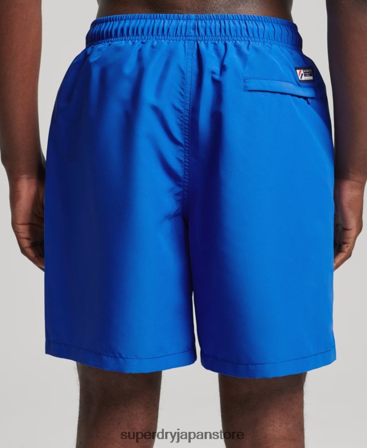 アップリケ 19 インチ リサイクル スイムショーツ 男性 Superdry 衣類 青 2J62PZ433