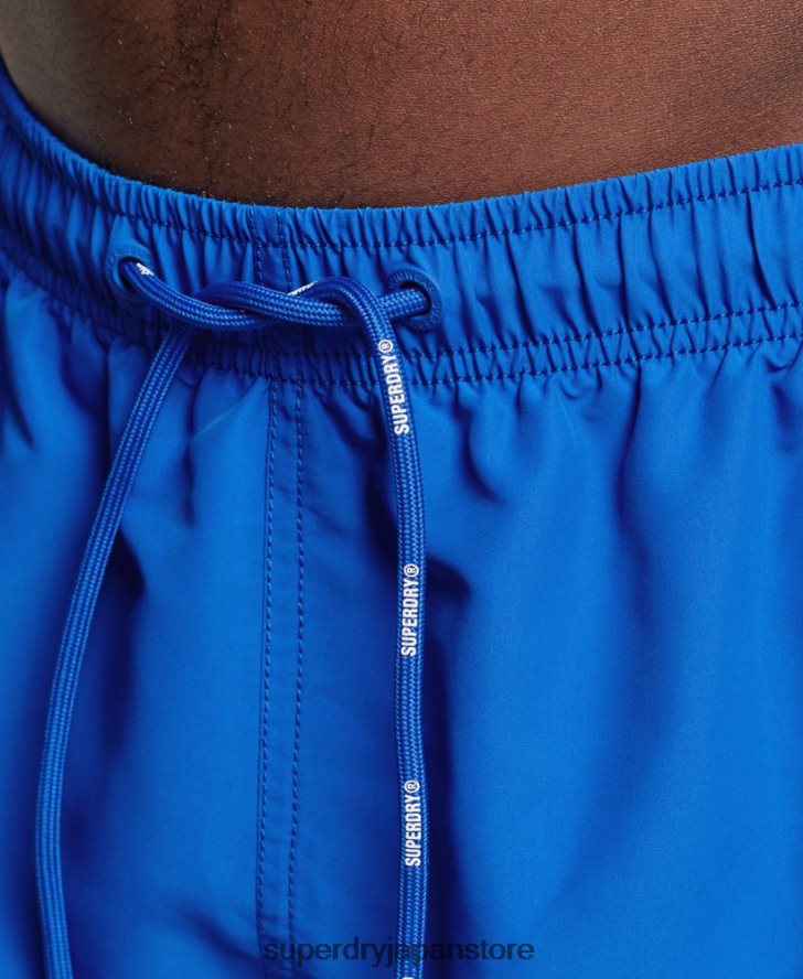 アップリケ 19 インチ リサイクル スイムショーツ 男性 Superdry 衣類 青 2J62PZ433