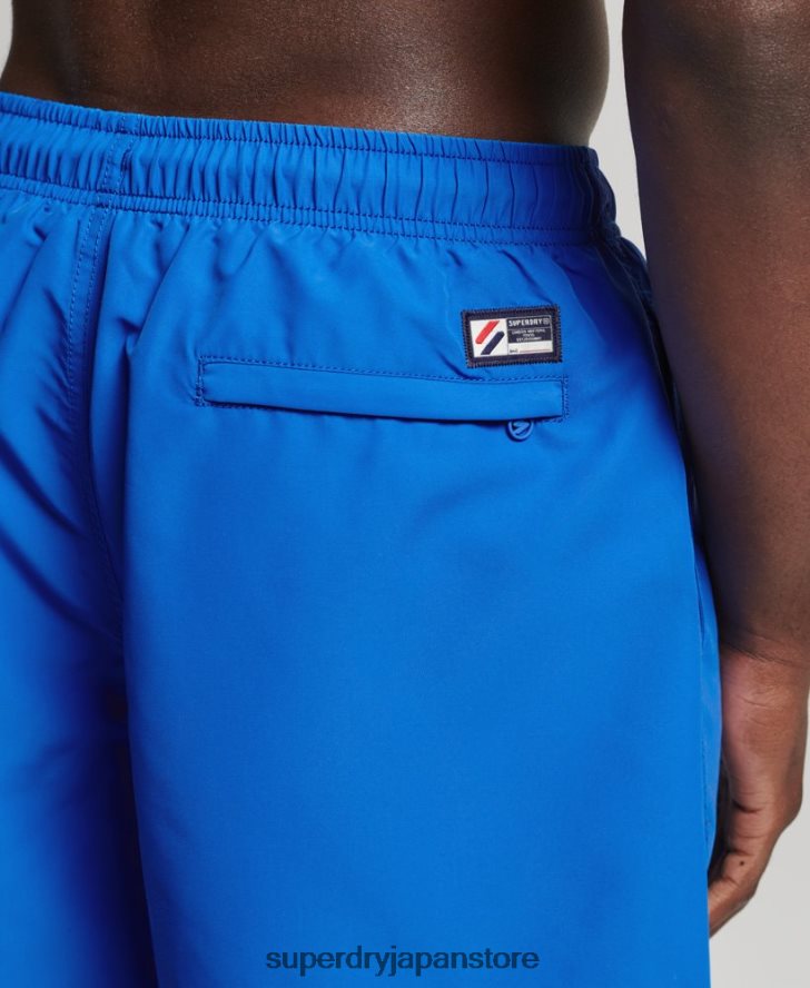 アップリケ 19 インチ リサイクル スイムショーツ 男性 Superdry 衣類 青 2J62PZ433