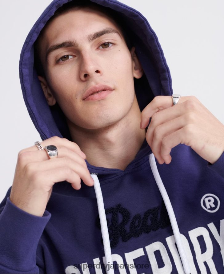 スーパー 1 クラシック ネオン パーカー 男性 Superdry 衣類 紫 2J62PZ901