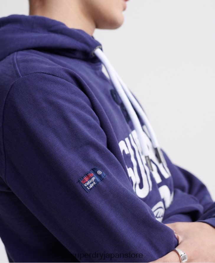 スーパー 1 クラシック ネオン パーカー 男性 Superdry 衣類 紫 2J62PZ901