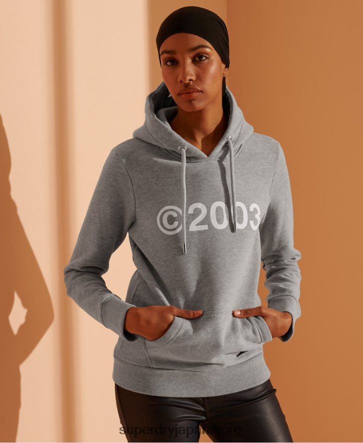 2003 パーカー 女性 Superdry 衣類 グレー 2J62PZ3475