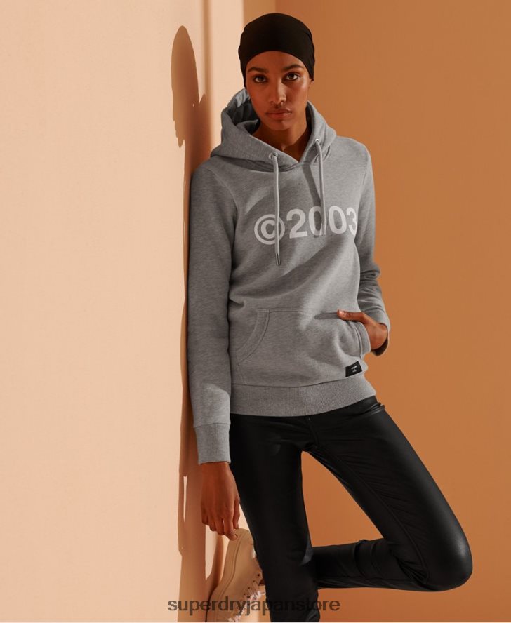 2003 パーカー 女性 Superdry 衣類 グレー 2J62PZ3475