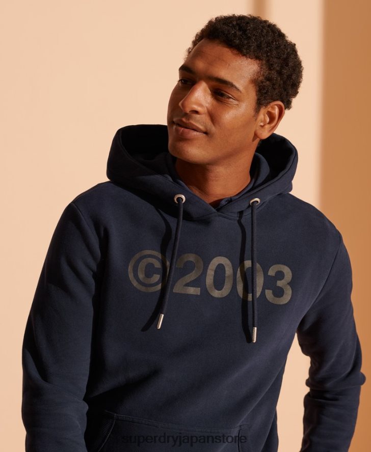 2003 パーカー 男性 Superdry 衣類 海軍 2J62PZ900