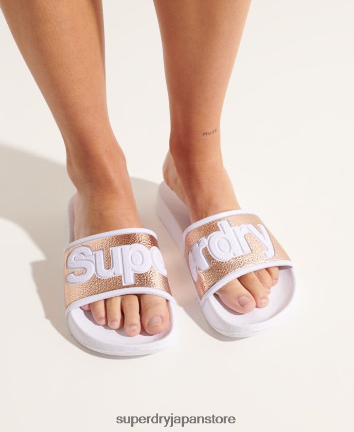 エヴァ 2.0 プールスライダー 女性 Superdry 靴 ピンク 2J62PZ6777