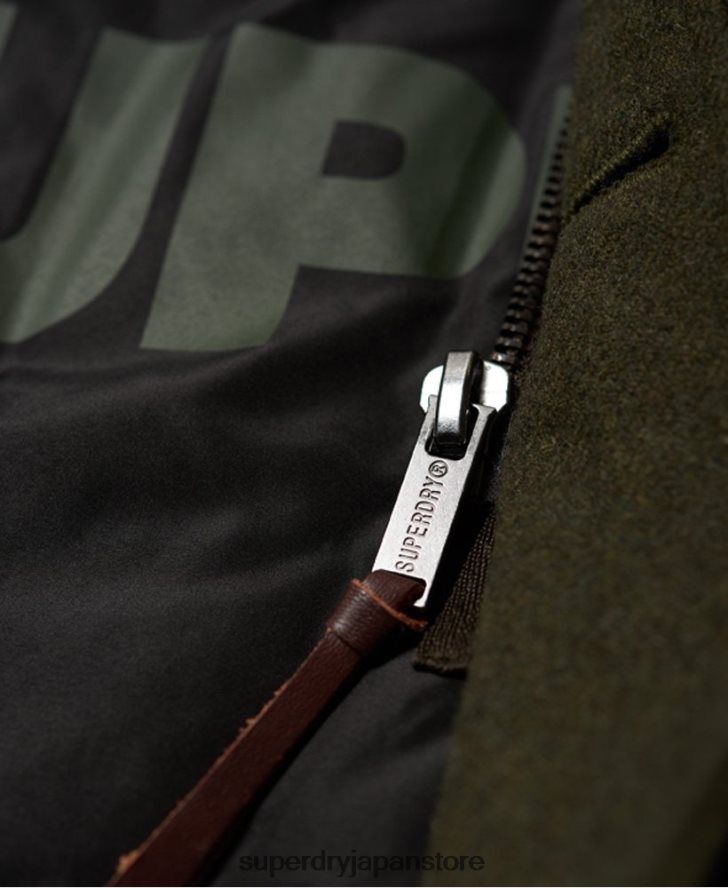 ティト 4 ポケット ウール ジャケット 男性 Superdry 衣類 緑 2J62PZ1203