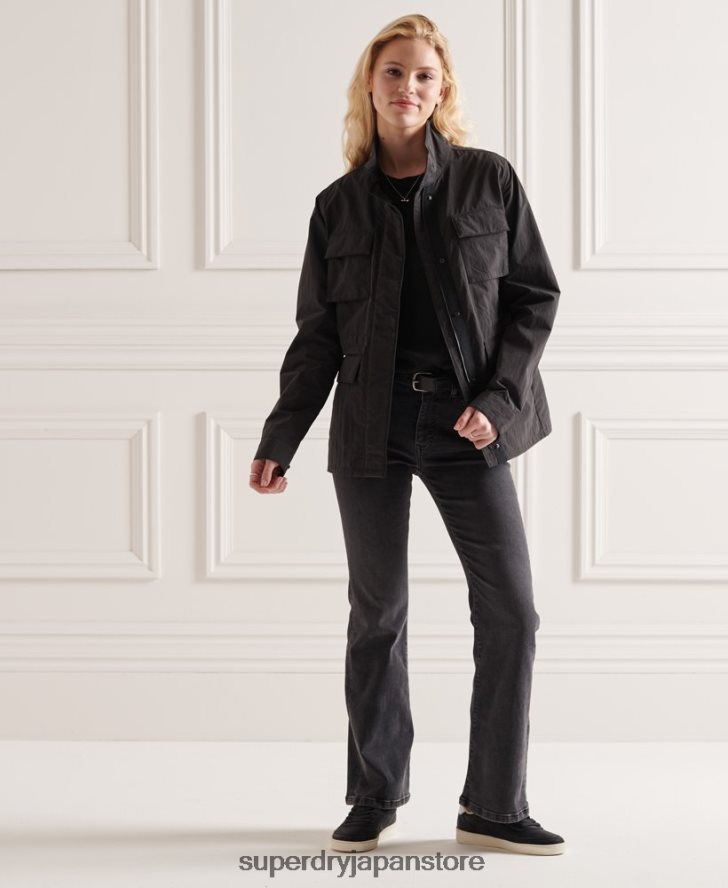 リップストップ6ポケットジャケット 女性 Superdry 衣類 黒 2J62PZ5641