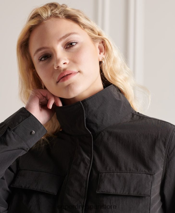 リップストップ6ポケットジャケット 女性 Superdry 衣類 黒 2J62PZ5641
