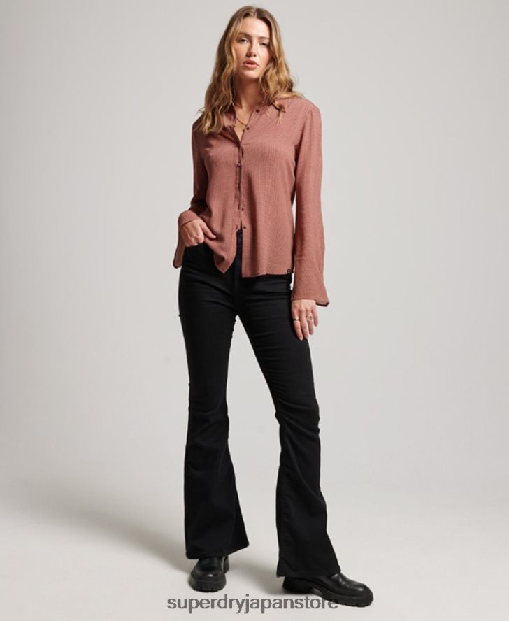 スタジオ 70 年代のシャツ 女性 Superdry 衣類 茶色 2J62PZ2906