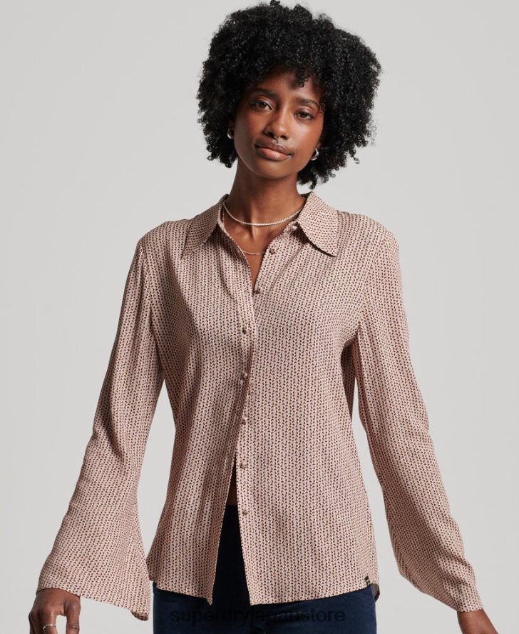 スタジオ 70 年代のシャツ 女性 Superdry 衣類 ベージュ 2J62PZ2955