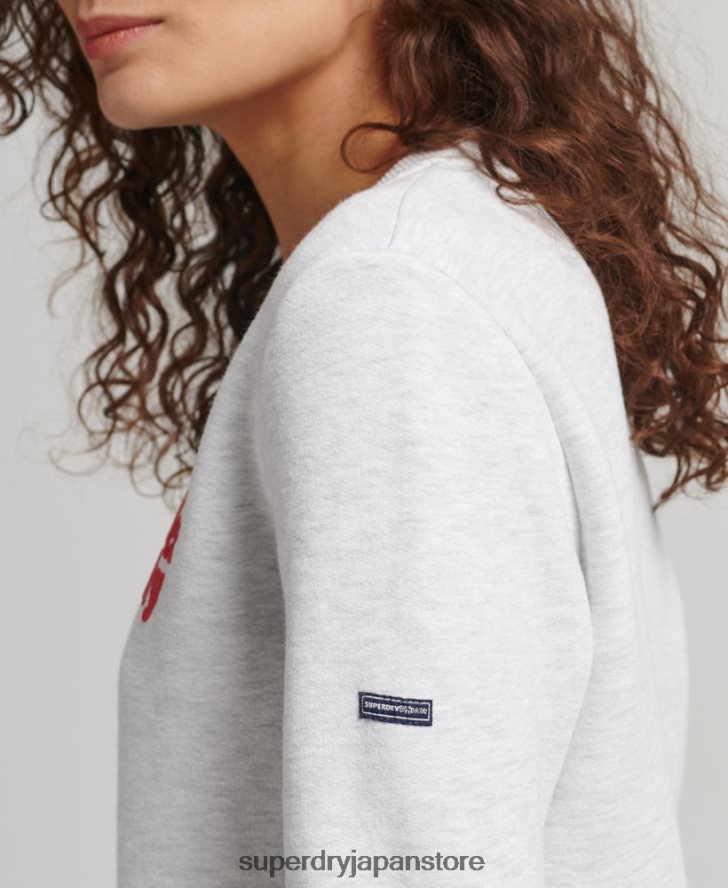 クーパークラシック 70s ロゴ スウェットシャツ 女性 Superdry 衣類 ライトグレー 2J62PZ5870