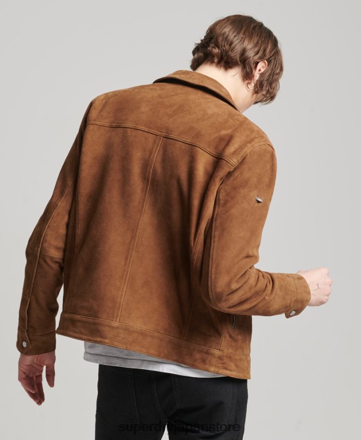 スタジオ 70s スエード ジャケット 男性 Superdry 衣類 茶色 2J62PZ921