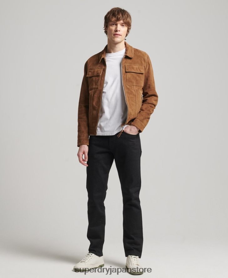 スタジオ 70s スエード ジャケット 男性 Superdry 衣類 茶色 2J62PZ921