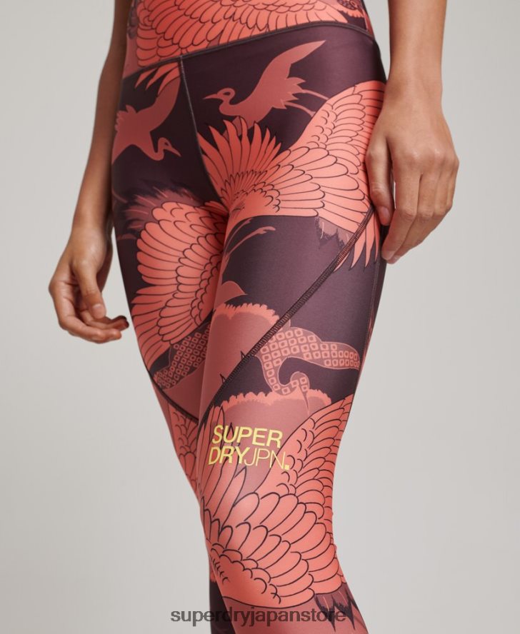 コア7/8タイツ 女性 Superdry 衣類 赤 2J62PZ4042