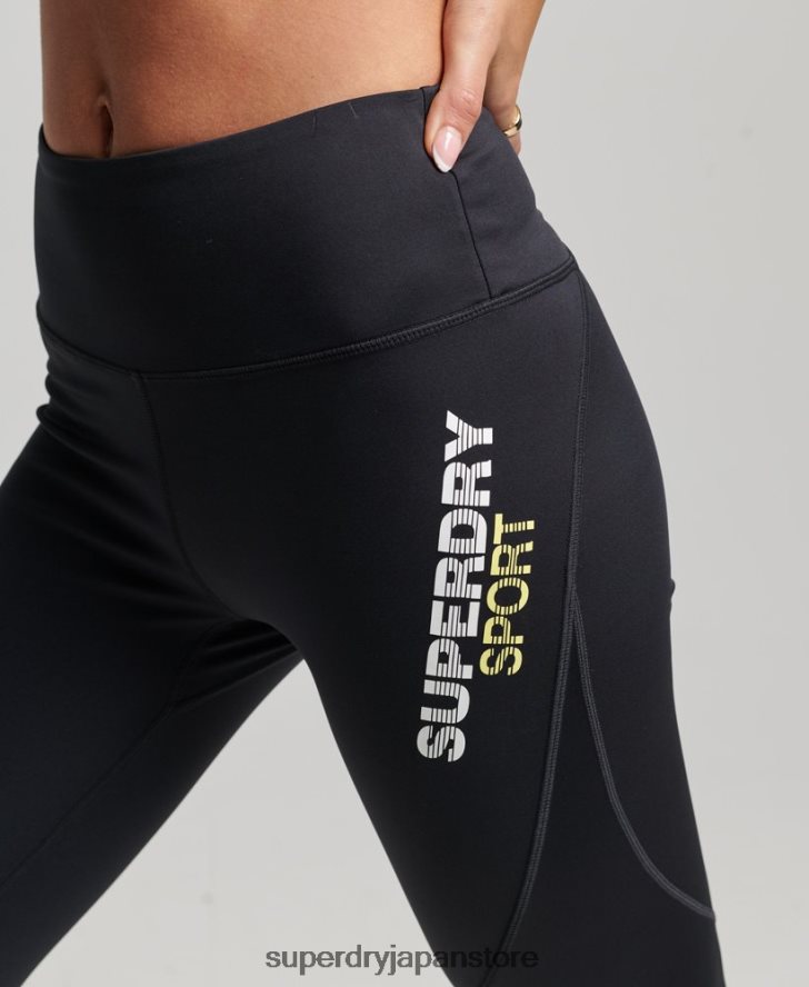 コア7/8タイトレギンス 女性 Superdry 衣類 黒 2J62PZ4071