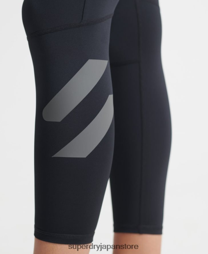 トレーニングクロス7/8レギンス 女性 Superdry 衣類 黒 2J62PZ4083