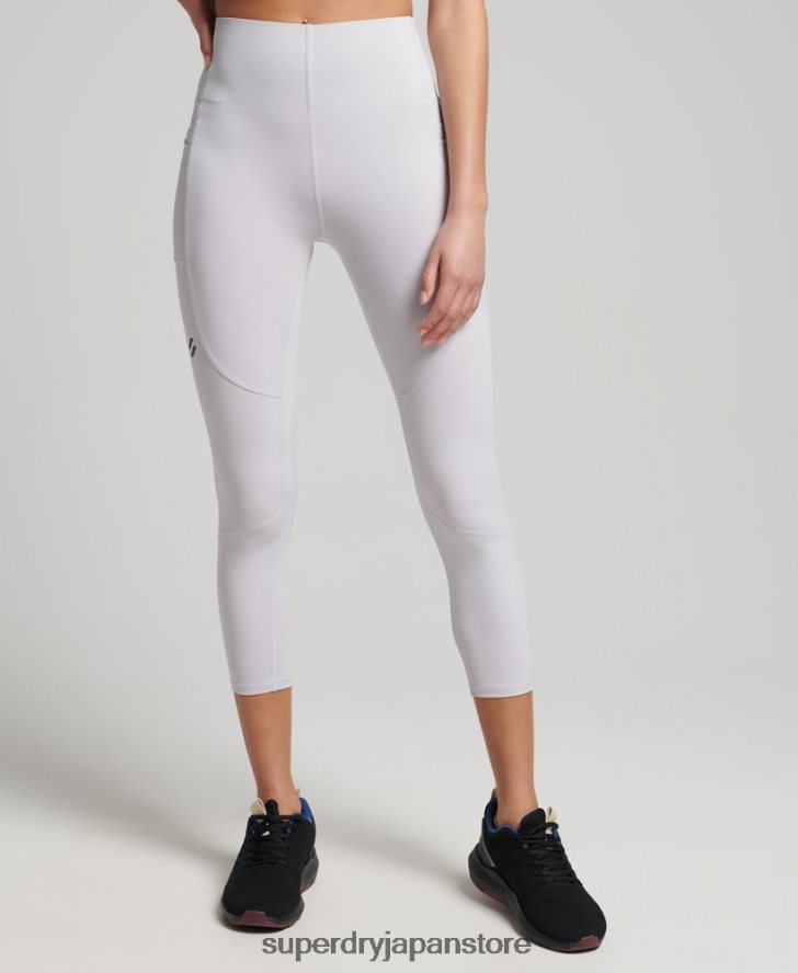 ラン7/8タイトレギンス 女性 Superdry 衣類 ライトグレー 2J62PZ6334