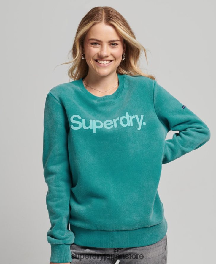 ヴィンテージ コア ロゴ 80s クルー スウェットシャツ 女性 Superdry 衣類 青 2J62PZ5860