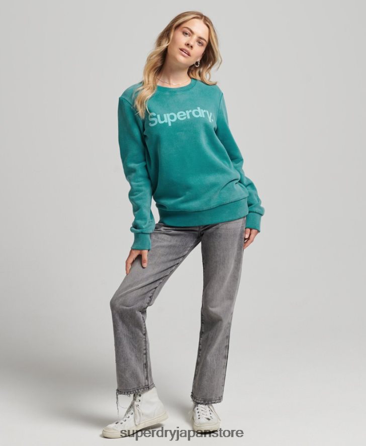 ヴィンテージ コア ロゴ 80s クルー スウェットシャツ 女性 Superdry 衣類 青 2J62PZ5860