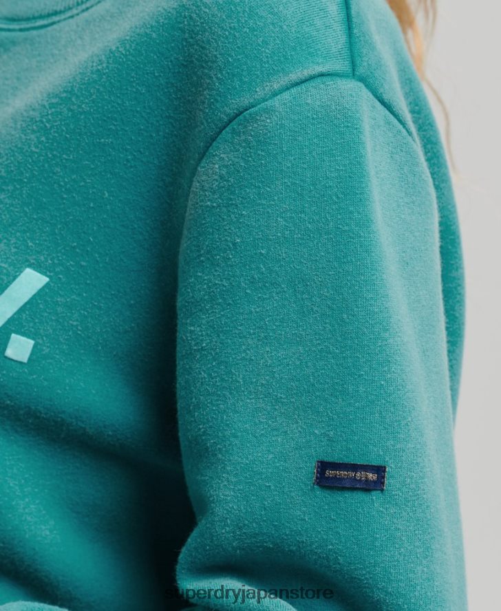 ヴィンテージ コア ロゴ 80s クルー スウェットシャツ 女性 Superdry 衣類 青 2J62PZ5860