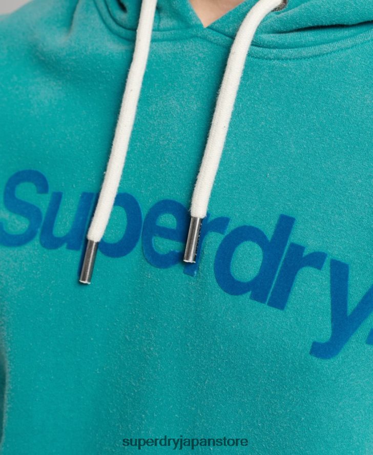 コアロゴ 80s パーカー 女性 Superdry 衣類 青 2J62PZ6073