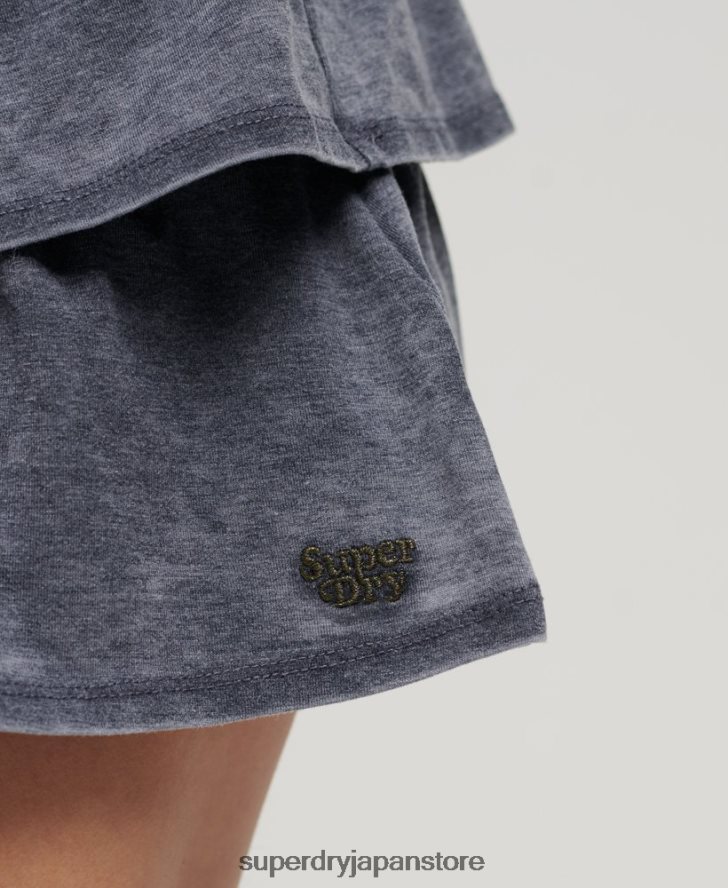 90年代のミニスカート 女性 Superdry 衣類 海軍 2J62PZ4117