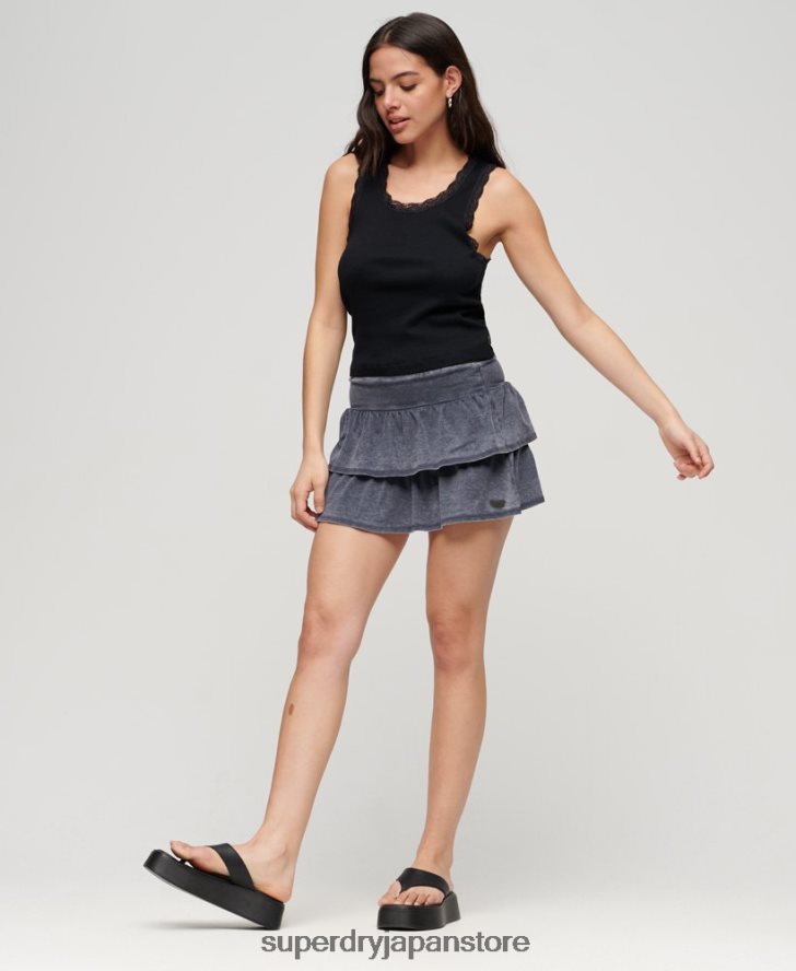 90年代のミニスカート 女性 Superdry 衣類 海軍 2J62PZ4117