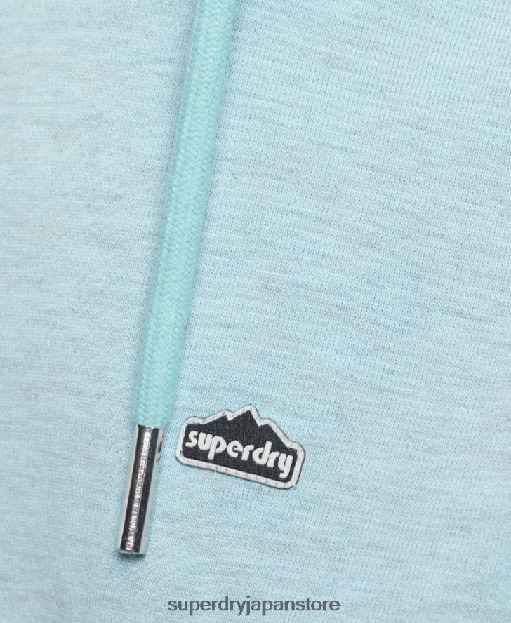 90年代の地形グラフィックパーカー 女性 Superdry 衣類 ライトブルー 2J62PZ5907