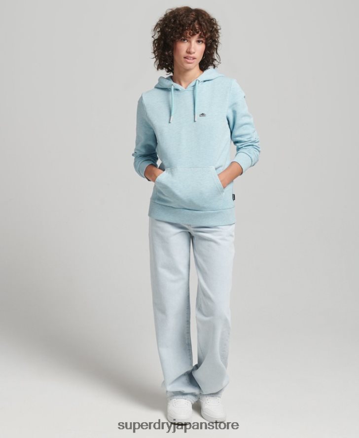 90年代の地形グラフィックパーカー 女性 Superdry 衣類 ライトブルー 2J62PZ5907