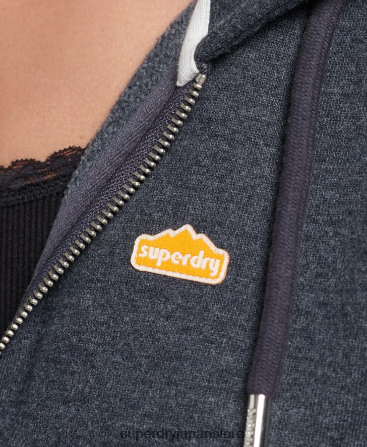 90年代のテレインジップパーカー 女性 Superdry 衣類 海軍 2J62PZ6058