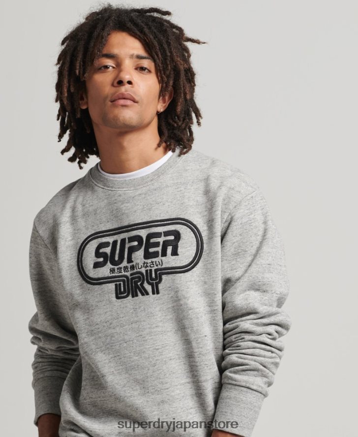 ヴィンテージ ゲーム オン 90s ロゴ スウェットシャツ 男性 Superdry 衣類 グレー 2J62PZ5058