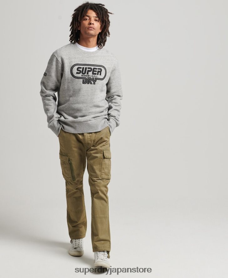 ヴィンテージ ゲーム オン 90s ロゴ スウェットシャツ 男性 Superdry 衣類 グレー 2J62PZ5058