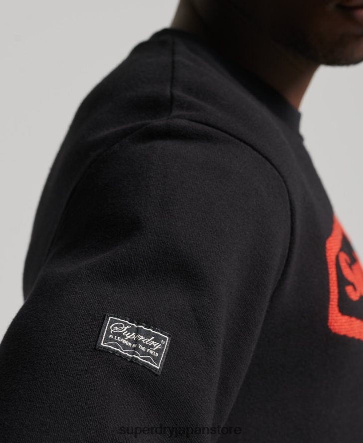 ヴィンテージ ゲーム オン 90s ロゴ スウェットシャツ 男性 Superdry 衣類 黒 2J62PZ5074