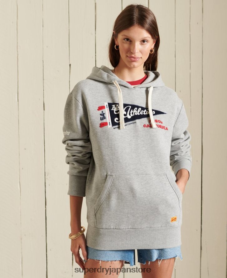オーバーサイズ AAC グラフィック パーカー 女性 Superdry 衣類 グレー 2J62PZ3472