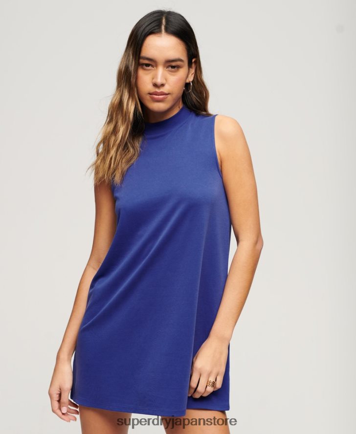 ノースリーブAラインミニドレス 女性 Superdry 衣類 青 2J62PZ2357