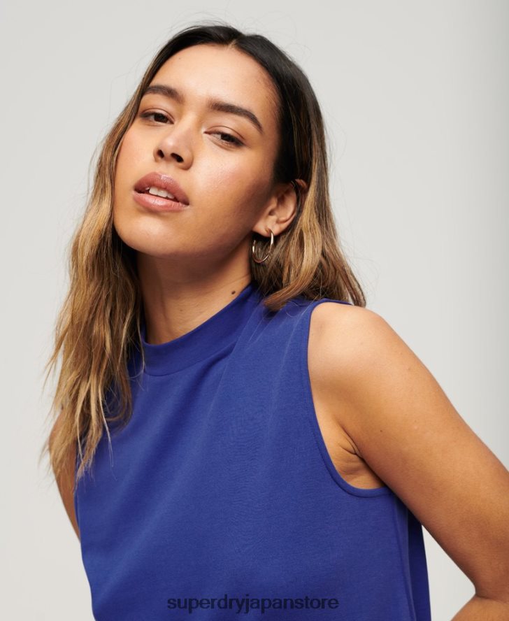 ノースリーブAラインミニドレス 女性 Superdry 衣類 青 2J62PZ2357