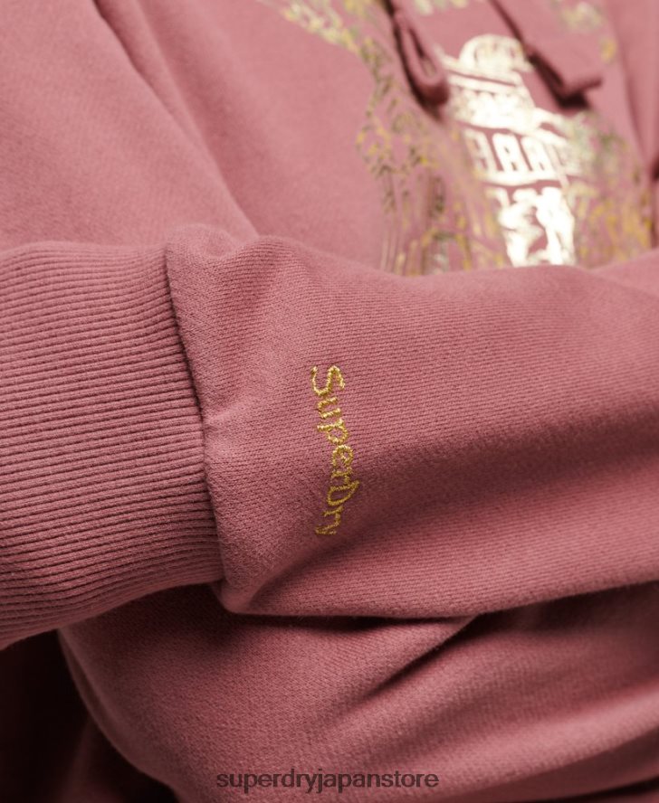 ヴィンテージ B ムービー パーカー 女性 Superdry 衣類 ピンク 2J62PZ5774