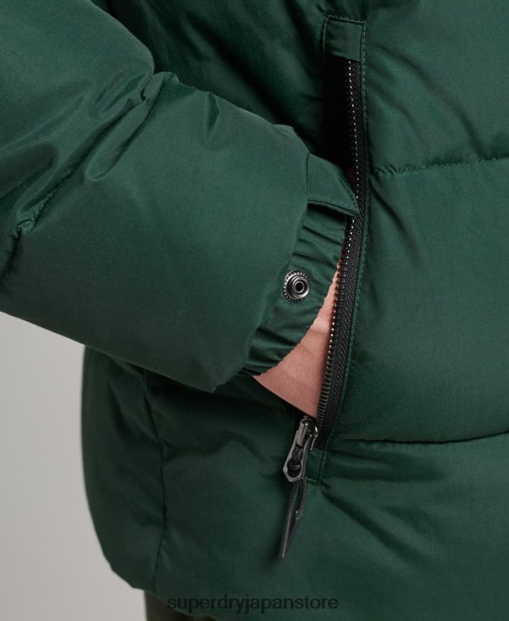 ヴィンテージレトロCBパファー 男性 Superdry 衣類 緑 2J62PZ4471
