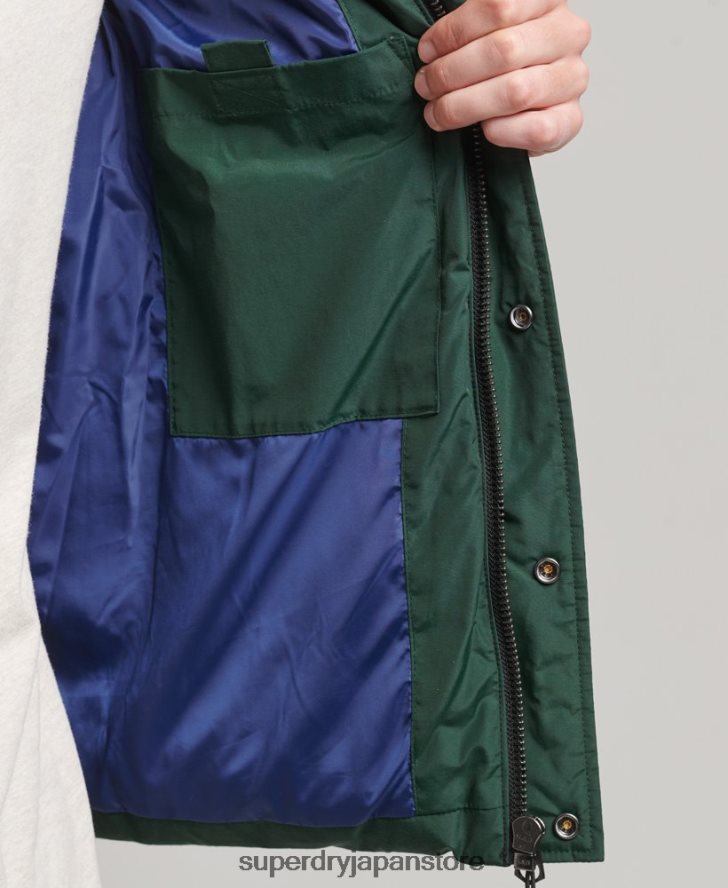 ヴィンテージレトロCBパファー 男性 Superdry 衣類 緑 2J62PZ4471