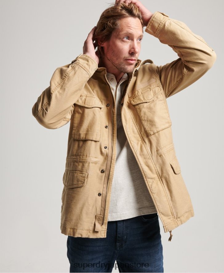 ミリタリーM65ジャケット 男性 Superdry 衣類 黄褐色 2J62PZ1127