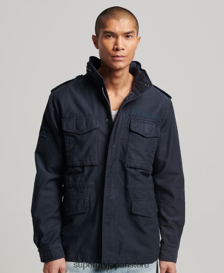 ミリタリーM65ジャケット 男性 Superdry 衣類 海軍 2J62PZ1130
