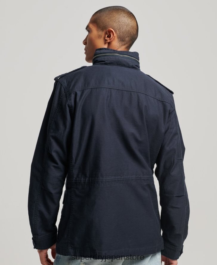 ミリタリーM65ジャケット 男性 Superdry 衣類 海軍 2J62PZ1130